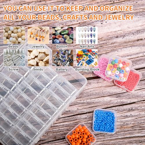 Bead Organizer Box, 30pcs Small Clear Plastic Storage Containers - Image 6