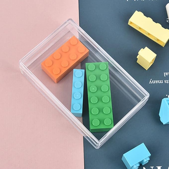 Acrylic Display Box with Lid - Clear Plastic Square Cube - 8 Pieces - Small - Wedding Party Gift Box - 4.3x2.8x1 Inch