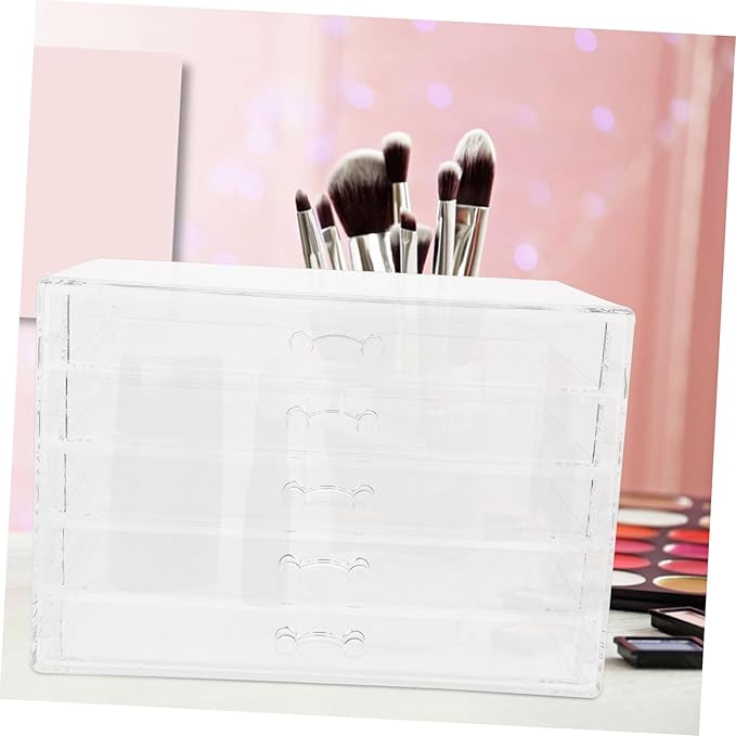 Makeup Organizer Acrylic Jewelry Storage Box for Vanity Desktop Holder for Lipstick Accessories and Jewelry Compact and Stylish Design for Easy Access