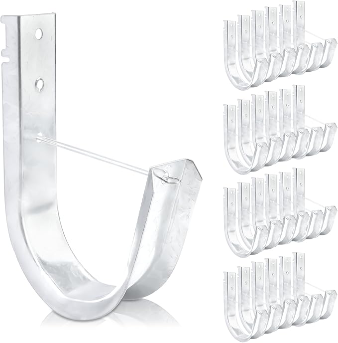SIHAI (25 Packs 4” Inch J-Hooks, UL Certified Heavy-Duty Cable Support Hooks for Hanging CAT6/6A, Fiber Cable Management and Low Voltage Wiring (with Retainer Clip)