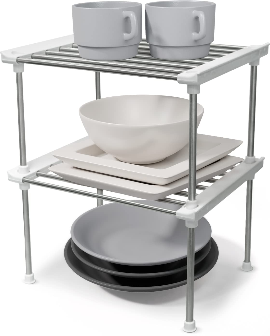 carrotez Set of 2 Stackable Cabinet Organizer Shelf | All Products - Image 1