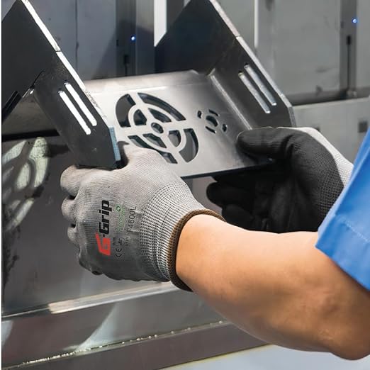 Liberty F4600 G-Grip Micro-Foam Nitrile Palm Coated Seamless Gloves with 15-Gauge Nylon Shell | Ideal for Automotive, Manufacturing, General Purpose | Gray/Black, X-Large (Pack of 12)