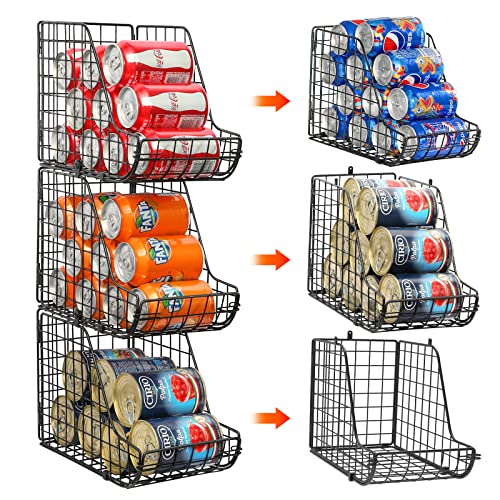 X-cosrack Stackable Can Organizer for Pantry 3Pack，Standing - Image 2