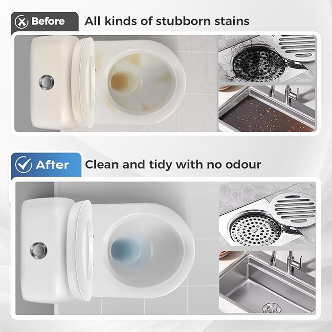 Powerful Pipe Dredging Agent, Sink Drain Cleaner for Kitchen Bathroom, Unclogging Solution for Pipes, Toilets & Showers (3)