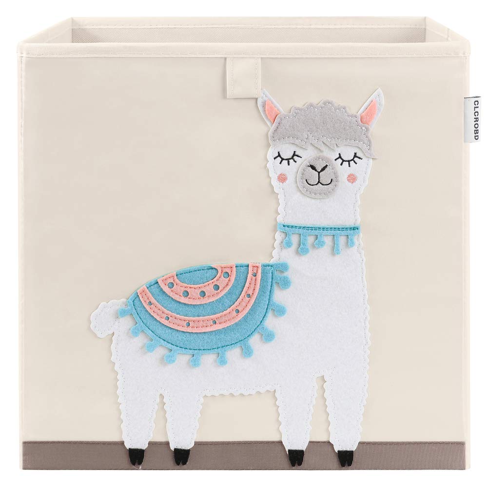 13 Inch Animal Cube Storage Bins, Foldable Fabric Kids Toy - Image 1