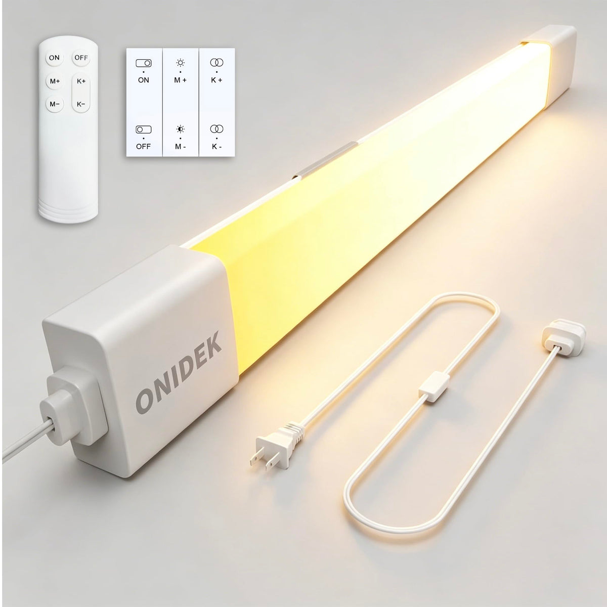 LED Tube Light Fixture with Plug Under Cabinet Lighting Dimming - Image 1