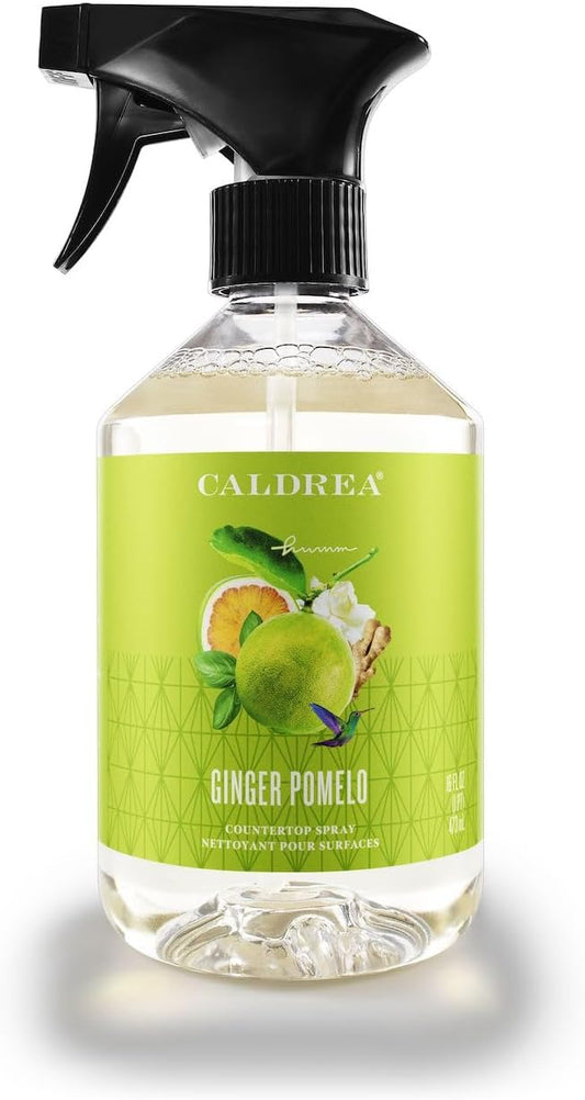 Caldrea Multi-surface Countertop Spray Cleaner, Made with Vegetable Protein Extract, Ginger Pomelo Scent, 16 oz