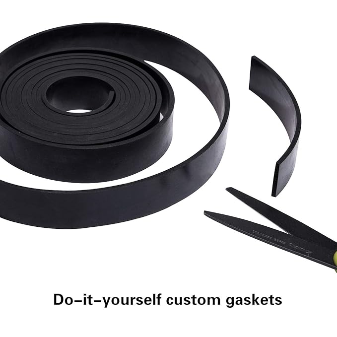 TORRAMI Neoprene Rubber Sheet Roll 1/16 (.062) Inch Thick x 12 Inch Wide x 10 Feet for DIY Gaskets, Pads, Seals, Crafts, Flooring,Cushioning of Anti-Vibration, Anti-Slip