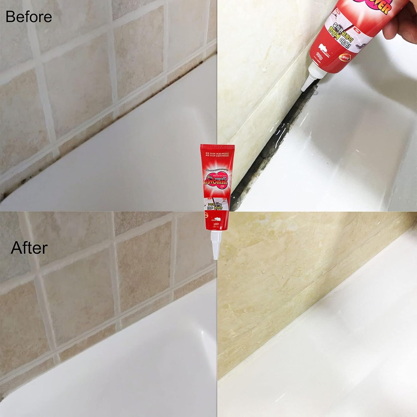 Black Spot Mold Remover Gel – Wall Caulk & Washing Machine Door Seal Cleaner