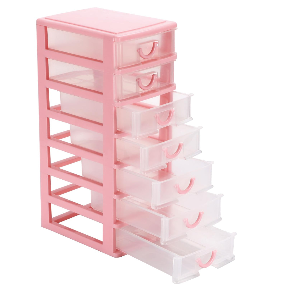 Rempry Mini Plastic Organizer with 7 Clear Drawers - Image 1