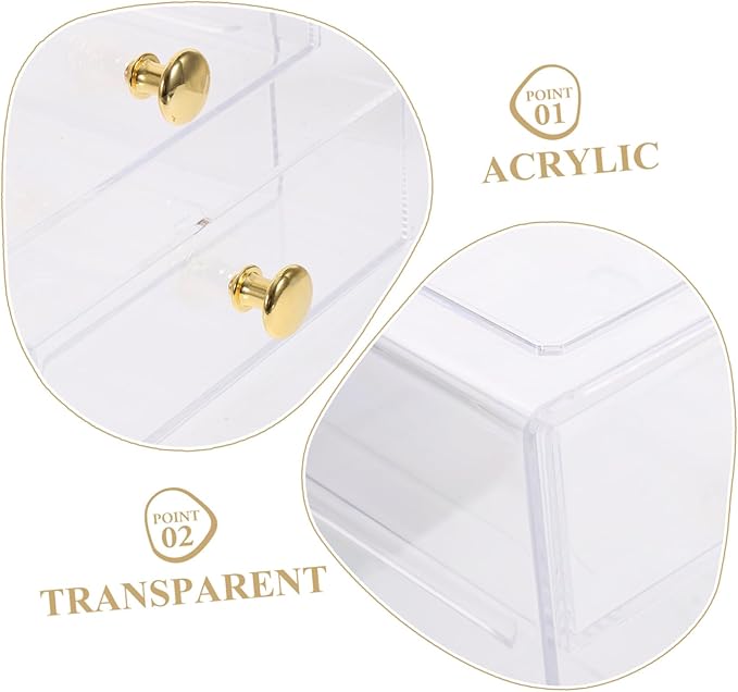Three-layer Drawer Storage Box Makeup Organizer Desktop Drawer Organizers for Sundrys Kitchen Countertop Lids