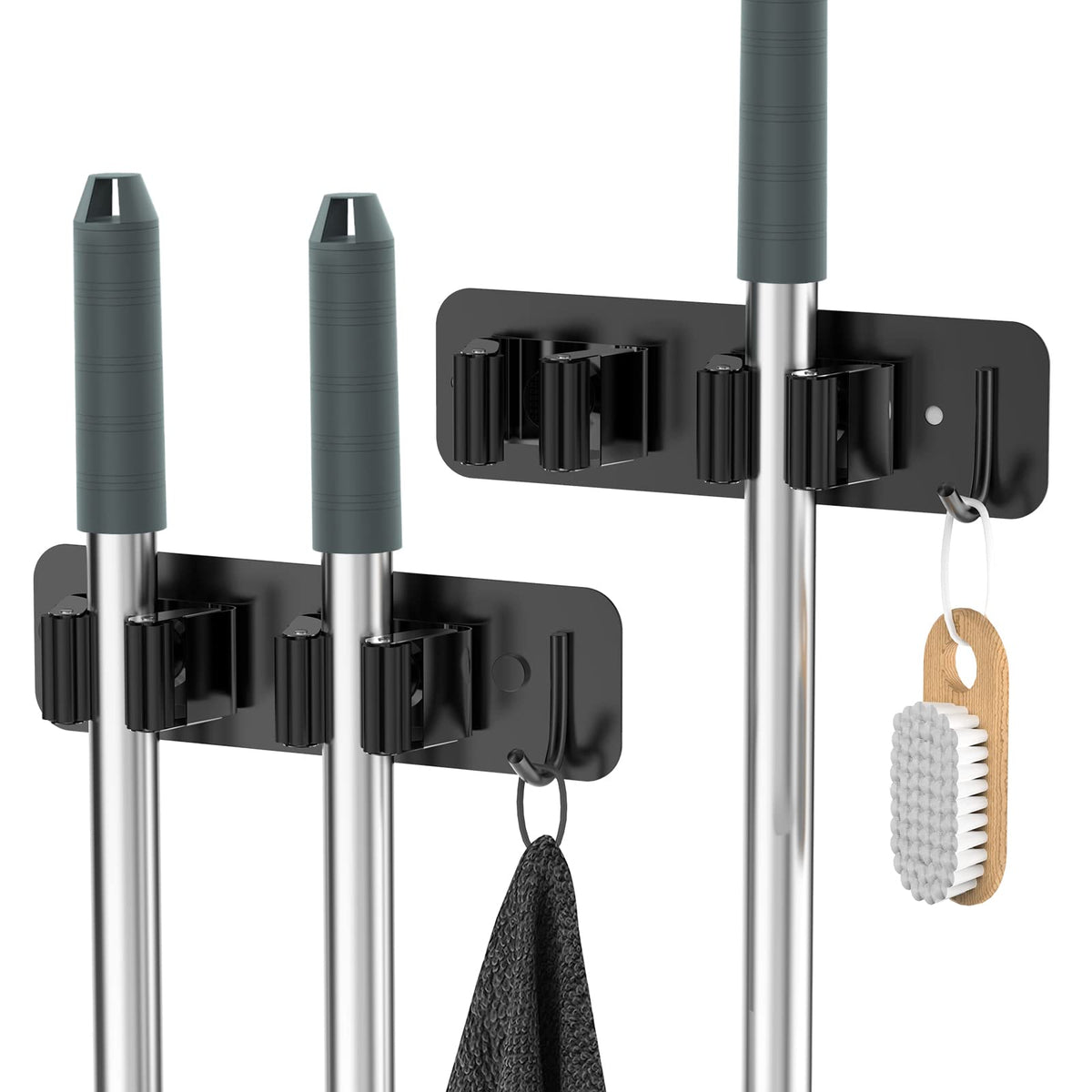 homeasy Wall Mount Mop and Broom Holder, Heavy Duty - Image 1