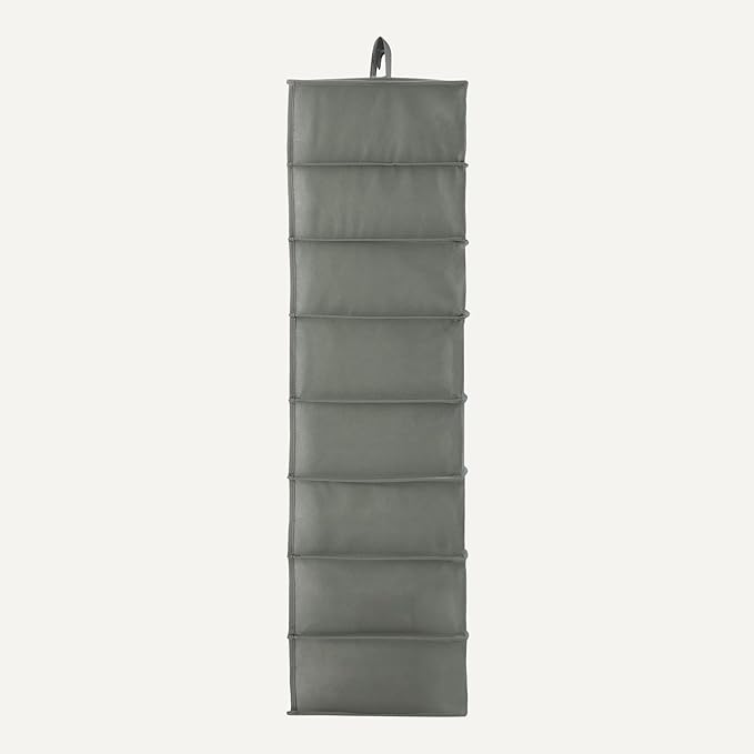 Amazon Basics 8-Tier Hanging Closet Shelf Shoe Organizer, 11.5 x 41 x 5.5 in, Dark Grey