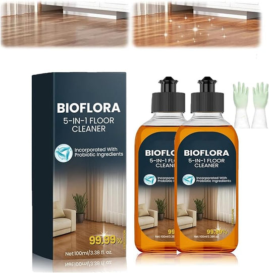 5-In-1 Floor Cleaner Pro, Hardwood Surface Wax/Shine/Oil, 2026 New Cleaning Care Solution, Odor Remover for Hardwood Floors for Mopping Home, Kitchen And Bathroom (2set)