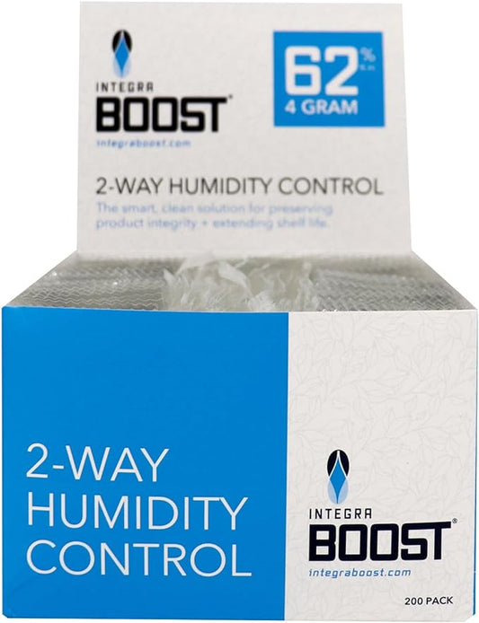 62% RH Level - 8 Gram Size - Two-Way Humidity Control Pack - Incl. Replacement Indicator Cards - Food Storage & Herbs Moisture Balancer for Up to 1oz (Pack of 144)