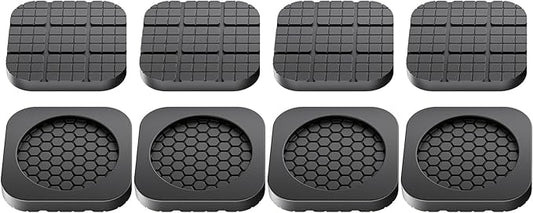 DEWEL Anti Vibration Pads for Washing Machine, Washer and Dryer Pedestals, 8 Pcs Rubber Washer Foot Pads Shock Absorbing & Non-Slip for Laundry Room