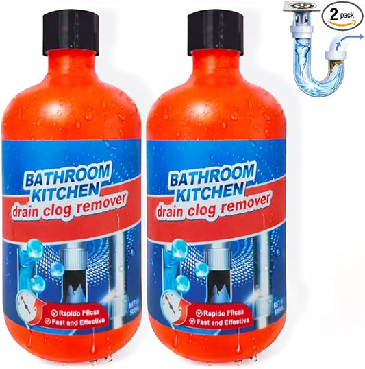 Drain Clog Remover, Liquid Plumber Drain Cleaner, Garbage Disposal Cleaner and Deodorizer, Pipe Cleaners for Shower or Sink Drains, Professional Toilet Unclogs and Removes Hair, Blockage (2 pcs)