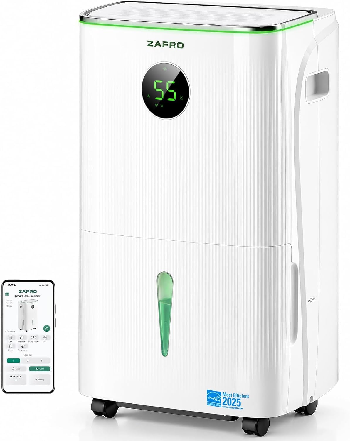 ZAFRO Energy Star 2025 Smart Dehumidifier, 7500 Sq.Ft - Image 1
