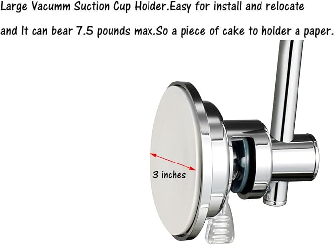 BOPai Modern Vacuum Suction Cup Toilet Paper Holder,Removable Bracket for Bathroom Kitchen.Chrome