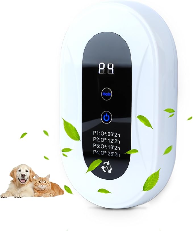 Home Air Purifier for 99% Strong Odor Cat Box Deodorizer for Pets Poof Plug in Ionizers Air Freshener for Bedroom Kitchen Toilet Pets Shoe Cabinet Litter Box Deodorizer (1)