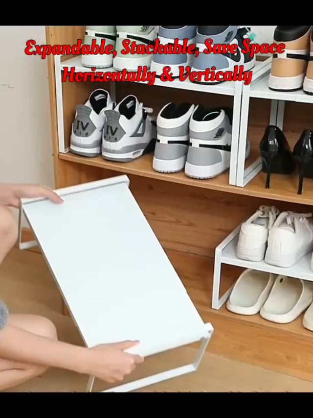 Expandable Shoe Rack, Closet Shoe Organizer, 7" High, 15"-24" - Image 8