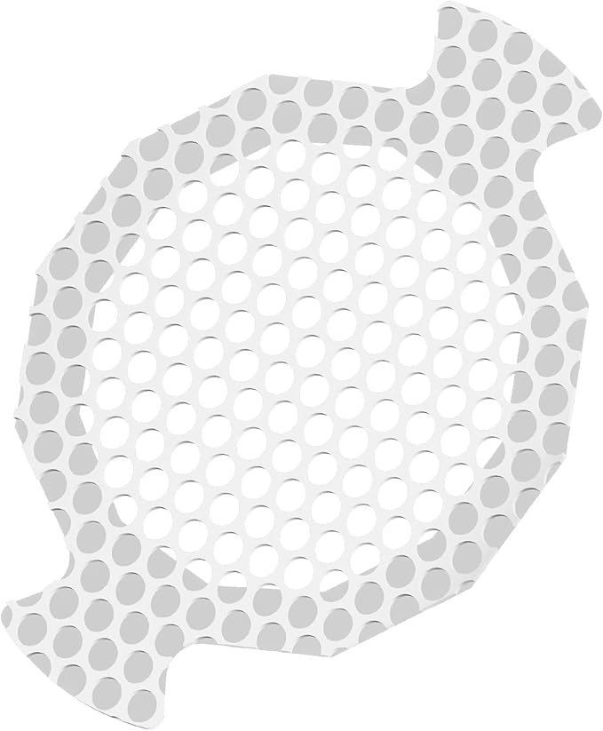 INVIHUG,25 Pack,Disposable Shower Drain Hair Catcher Mesh Stickers,4 Inch Disposable Hair Drain Catcher.(White,4.1inch)
