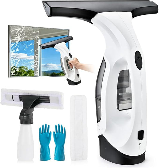 Window Vacuum Squeegee Cordless, 2000Pa Electric Window Cleaner Tool 11" Window Cleaning Kit Shower Squeegee for Shower Doors, Mirrors, Car Windshields & Tiles