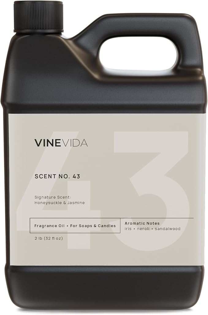 VINEVIDA Honeysuckle & Jasmine Fragrance Oil - 32oz, Natural, Made in USA - Scents for Candle & Soap Making