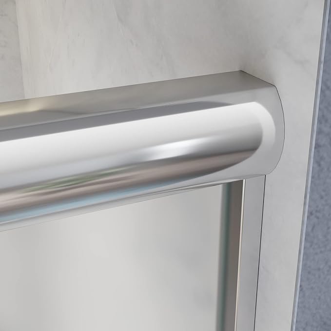 SUNNY SHOWER 60" W x 57.4" H Bathtub Shower Door 1/4" Frosted Glass Double Sliding Doors Tub Doors Chrome Finish