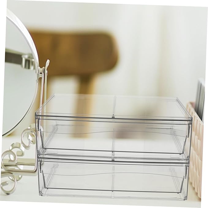 Desk Organizer Set Acrylic Drawer Storage Box for Makeup Office Supplies