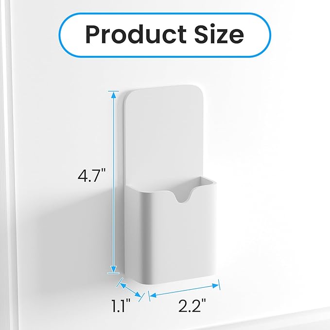 4 packs Magnetic Pen Holder, Magnetic Dry Erase Marker Holder, Magnet Pen Pencil Storage for Fridge, Whiteboard and Locker，School, Office, Home (White)