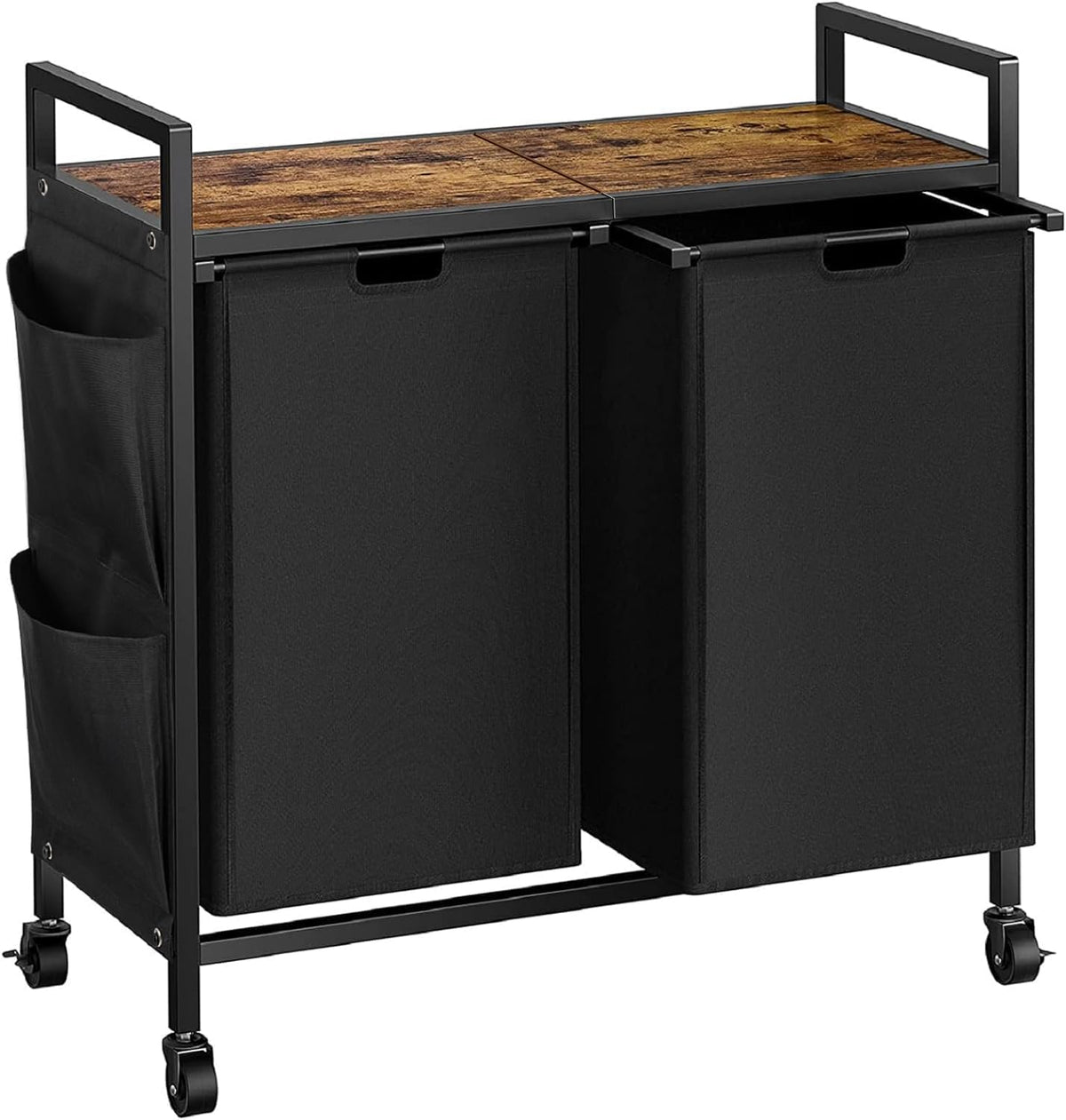 WOWLIVE Double Laundry Hamper with Wheels, Rolling L | All Products - Image 1