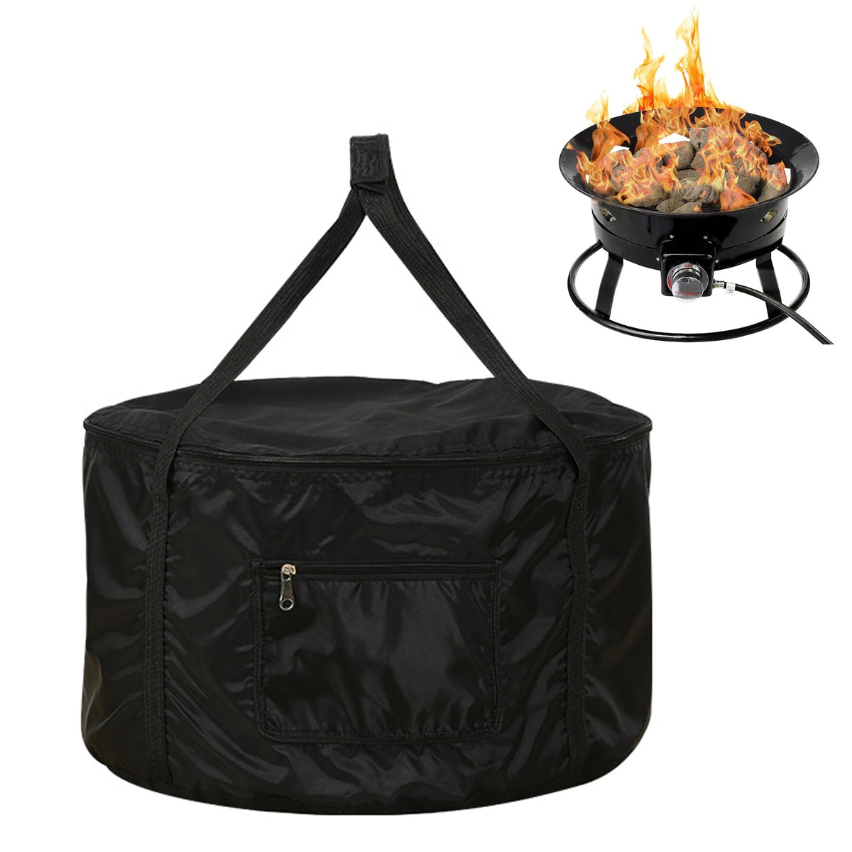 19-Inch Outdoor Fire Pit Organizer, Compatible | Home Organization - Image 1
