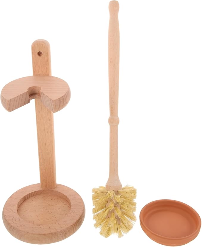 1Set Multifunctional Bathroom Toilet Brush with Storage Holder Long Handle Scrubber for Efficient Heavy Duty Design for Home Use and Deep Removal