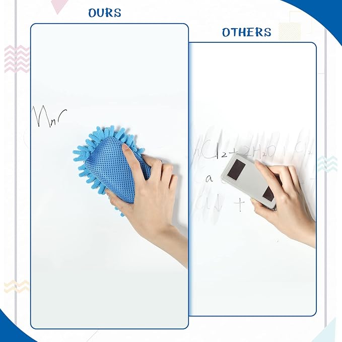 Sherr 18 Pcs Microfiber Shag Magnetic Dry Erase Erasers Washable Whiteboard Eraser Bulk Colorful White Board Eraser for Chalk Markers Home Office(Multicolor)
