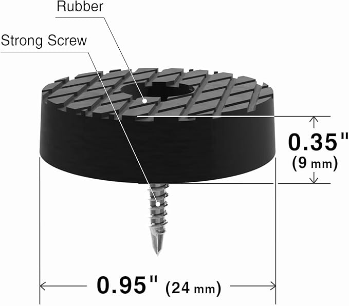 X-Protector Screw On Rubber Feet - 32 PCS 0.95" - Premium Non Slip Furniture Pads - Anti Skid Pads for Furniture Feet - Chair Leg Protectors - Furniture Grippers for All Surfaces - Protect Any Floors!