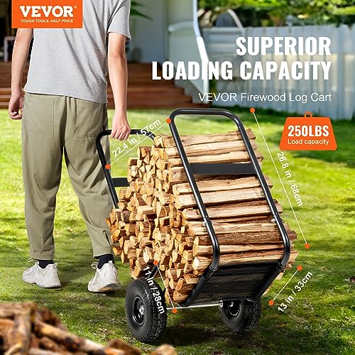 VEVOR Firewood Cart, 250 lbs Capacity - Image 5