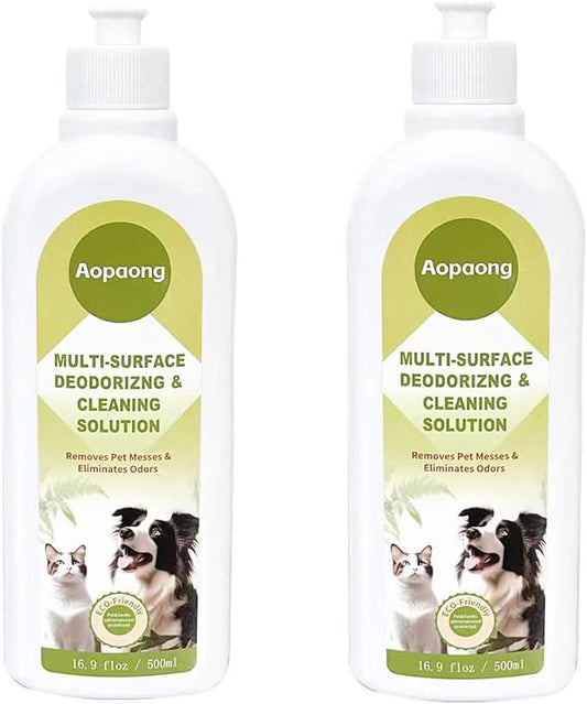 Multi-Surface Floor Cleaning Solution Household Floor Cleaner Care for All Robot Vacuums with Mopping and Cordless Wet/Dry Vacuums (16.9Fl Oz/500ML) 2 bottles