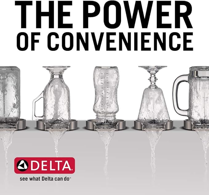 Delta Faucet Glass Rinser for Kitchen Sinks, Kitchen Sink Accessories, Bar Glass Rinser, Chrome GR150