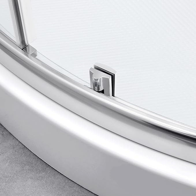 OVE Decors Breeze 32 in. Corner Shower Clear Sliding Door with Included Walls and Base in Satin Nickel Finish