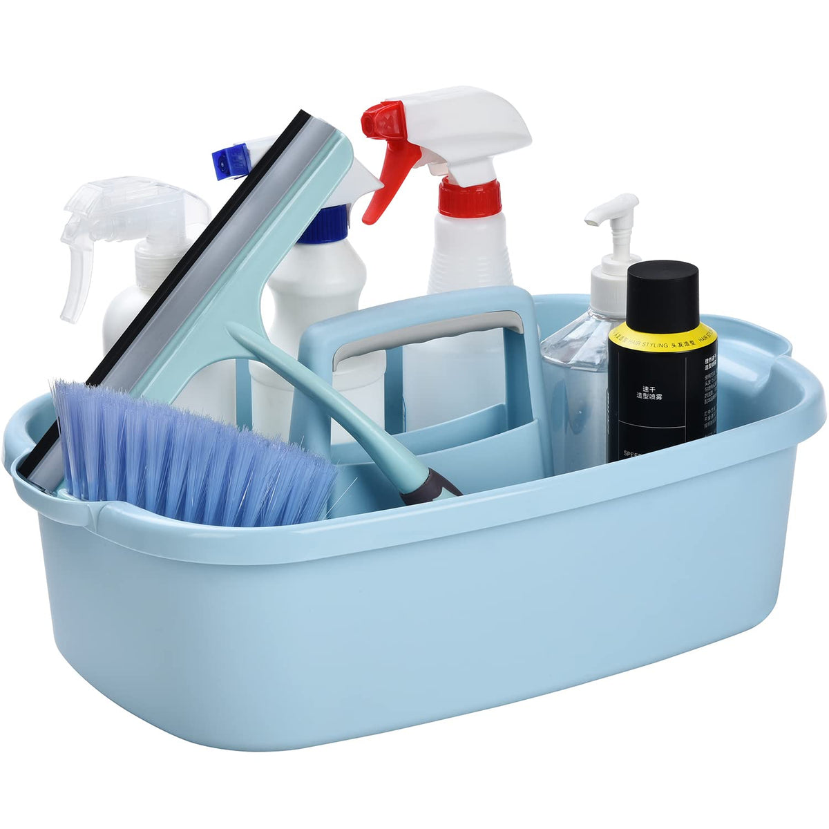 Haundry Large Cleaning Supplies Caddy with Handle, Plastic - Image 1