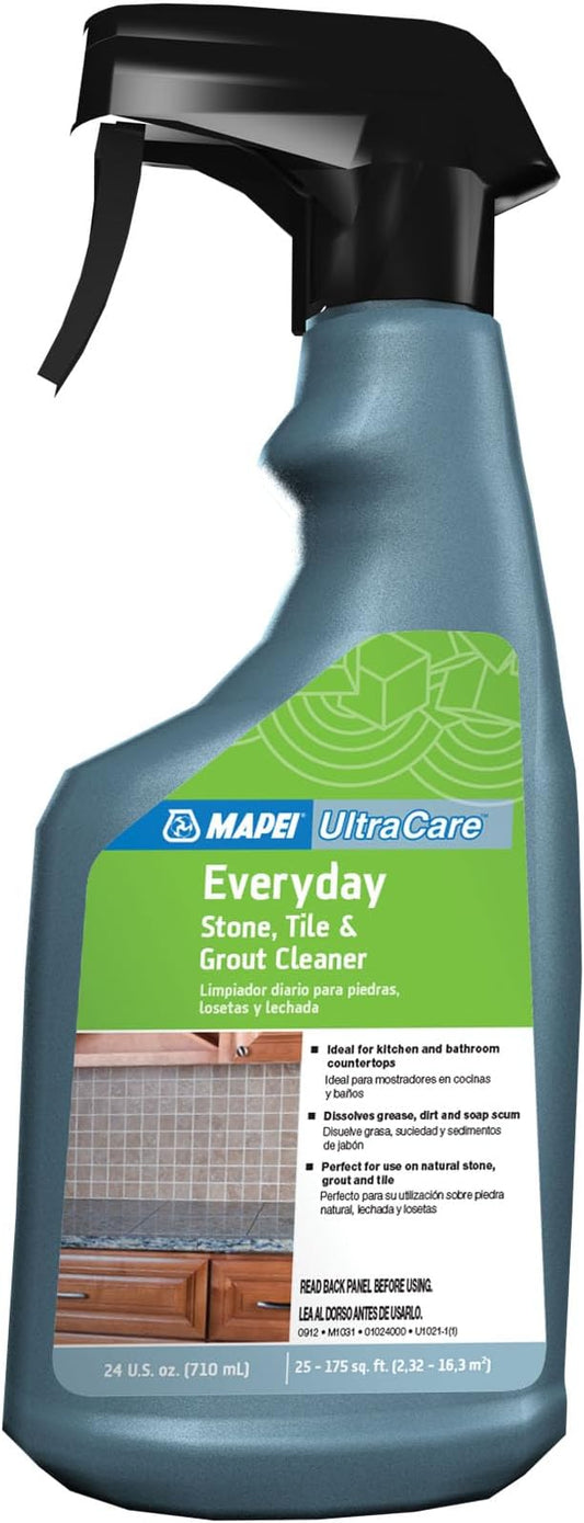 Mapei UltraCare Everyday Stone, Tile & Grout Cleaner, 24 oz Bottle, Daily Use Formula for Safe and Effective Cleaning
