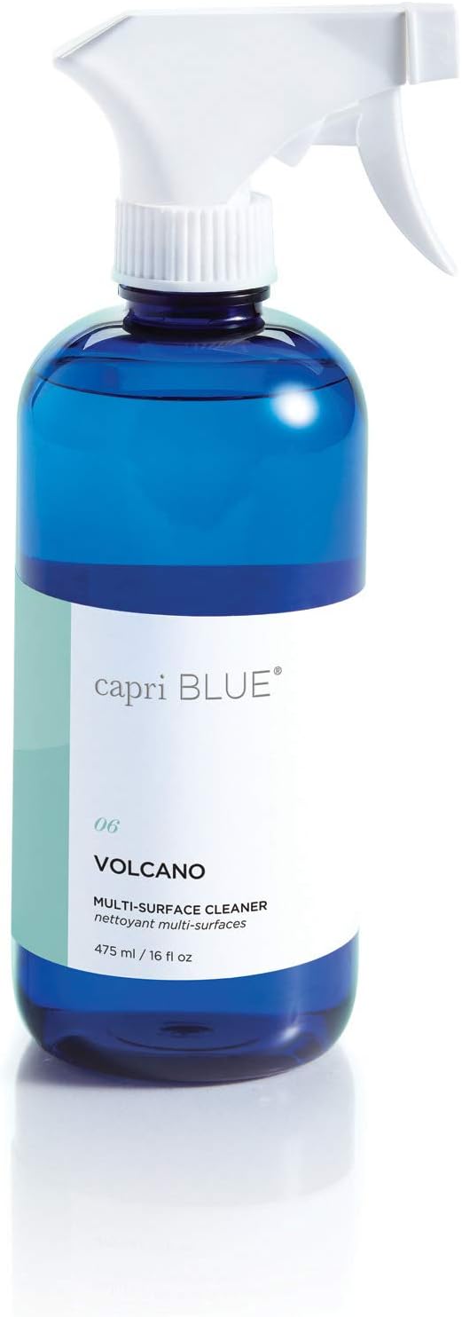 Capri Blue Volcano Multi Surface Cleaner Spray - Multi Purpose Cleaner - Cleaning Spray Safe for Countertops, Granite, & More - Vegan & Cruelty Free Cleaning Supplies (16 fl oz)