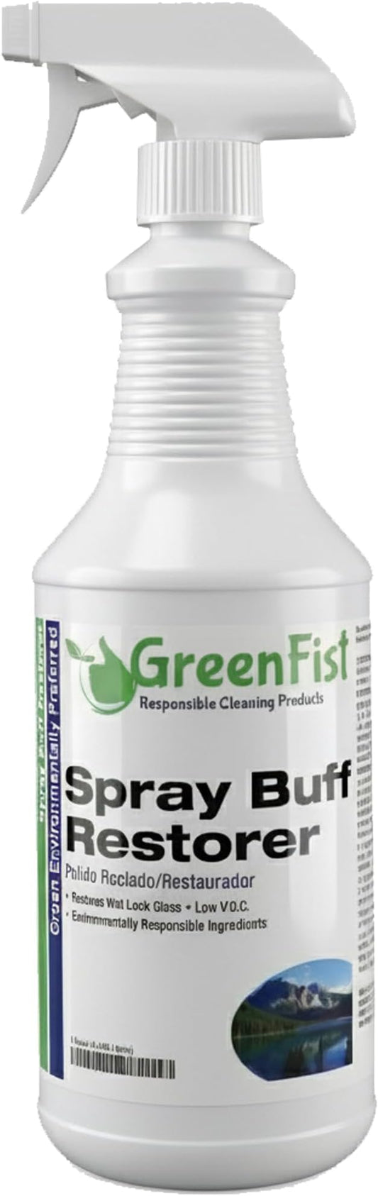 GreenFist Spray Buff Restorer Renewing Floor Finish Wax Polisher Buffer[ Removes Surface Marks, Conditioned, Dry and Spotless Floors ], 32 Fluid Ounce