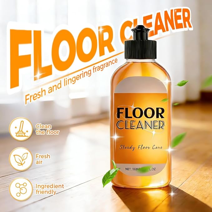 Hardwood Floor Cleaner, 2026 New Household Hardwood FloorCleaner for Mopping Home, Bathroom, Kitchen,Wood Floor Cleaners for Mopping Wood, Tile, Marble (2PC)