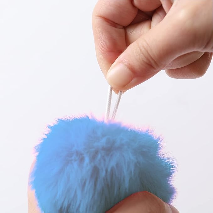 Craft Pom Pom Balls,Large Pink Poms Costume Accessory, Pom pom Balls for Arts and DIY Creative Crafts Decorations,Blue,3 Inches,20 Pieces.