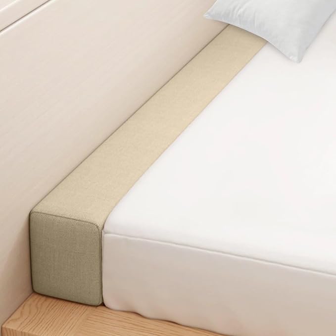Bed Gap Filler,High-Density Bed Crack Filler with Removable Cover,Mattress Extender for Headboard Gap,Spacer Filler Between Mattress and Wall,Bed Wedge Gap Filler,Beige,78"x4"x8",King