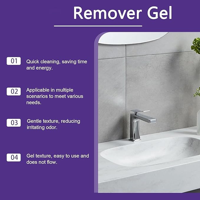 Cleaning Remover Gel, Cleaner Remover Gel, Cleaning Home Tile Bathtub Remover Gel For Washing Machine Fridge Bathroom Shower, Not Damage The Surface (2 Pack)