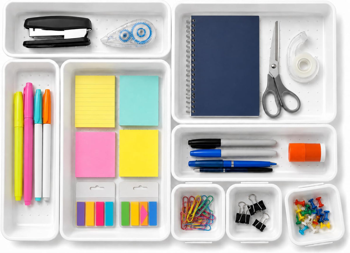 Masirs Interlocking Drawer Organizer Bins - Image 1