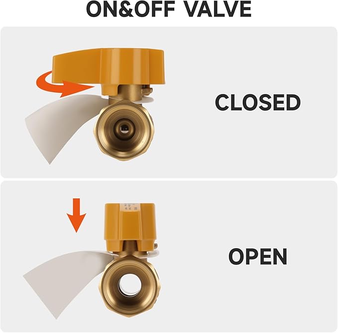 Roastove One Stop Universal Gas Appliance Hook Up Kit - Brass Gas Ball Valve and Flexible Gas Connector with Fittings for Garage Heaters, Gas Stoves, Wall Mounted Heaters, Gas Fireplace and Gas Dryer